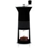 Bialetti DCDESIGN03 Macinacaffè Manuale (con regolatore del Grado di macinatura del caffè), 1/3/6 Tazze, Black, Nero