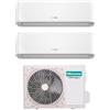Hisense ENERGY PRO PLUS R32 Climatizzatore a parete dual split inverter Wi-Fi bianco - unità esterna 5 kW unità interne 12000+12000 BTU