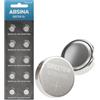 ABSINA 10x Batteria SR927SW a bottone per orologi 1,55V ossido d'argento - SR927W batteria orologio 395/399 / AG7 / LR927 - pile orologio da polso, batteria 395/399, batterie orologio da polso miste