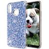 OKZone Cover Huawei P20 Lite, Custodia Lucciante con Brillantini Glitters Ultra Sottile Design Case Cover di Alta qualità in Silicone TPU Bumper Smartphone Protezione Cover per Huawei P20 Lite (Blu)