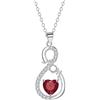 J.MUEN Collana Infinito Donna Argento 925 Collana Mamma Cuore Ciondolo - Natale,Festa della Mamma,Regali originali di gioielli per la mamma