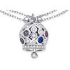 Dada Gioielli - Bracciale Campanella Capri con Pietre Brillanti Colorate e Catenina Rosario Elegante 16,5 + 3 cm (Multicolor Argento)