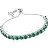 J.Fée Bracciale Donna Argento 925 Tennis Bracciale Regalo Mamma Verde