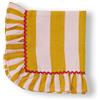 Bitossi Home Bitossi Tovaglia a Righe con Volant 150x270 cm in Lino Senape