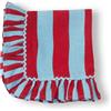 Bitossi Home Bitossi Tovaglia a Righe con Volant 150x270 cm in Lino Rosso