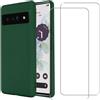 Evetane Cover Google Pixel 7 e 2 schermi di protezione - Silicone - Verde - refurbished