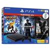 Sony PlayStation 4 Slim 500GB - Nero + The Last of Us Remastered + Ratchet & Clank + Uncharted 4 A Thief's End - refurbished