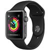 Apple Watch Series 3 (2017) GPS 42 mm - Alluminio Grigio Siderale - Cinturino Sport Nero, good