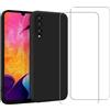 EVETANE Cover Galaxy A50 e 2 schermi di protezione - Silicone - Nero - refurbished