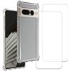 Evetane Cover Google Pixel 7 e 2 schermi di protezione - TPU - Trasparente - refurbished