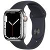 Apple Watch Series 6 (2020) GPS + Cellular 44 mm - Acciaio inossidabile Argento - Cinturino Sport Nero, good