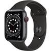 Apple Watch Series 6 (2020) GPS + Cellular 44 mm - Alluminio Grigio Siderale - Cinturino Sport Nero, fair