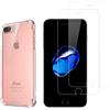 Phonillico Cover iPhone 8 PLUS / iPhone 7 PLUS e 2 schermi di protezione - TPU - Trasparente, excellent