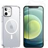 Phonillico Cover iPhone 12 Mini e 2 schermi di protezione - TPU - Trasparente, fair