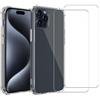 Evetane Cover iPhone 15 Pro Max e 2 schermi di protezione - TPU - Trasparente - refurbished