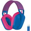 Logitech Cuffie riduzione del rumore gaming wired + wireless con microfono Logitech G435 - Blu - refurbished