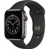 Apple Watch Series 6 (2020) GPS + Cellular 44 mm - Acciaio inossidabile Grafite - Cinturino Sport Nero, fair