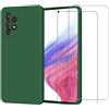 EVETANE Cover Samsung Galaxy A53 e 2 schermi di protezione - Silicone - Verde, excellent