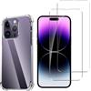 Phonillico Cover iPhone 14 Pro Max e 2 schermi di protezione - TPU - Trasparente, excellent