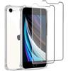 Evetane Cover iPhone SE(2020/2022)/iPhone 8/7/6s e 2 schermi di protezione - TPU - Trasparente - refurbished