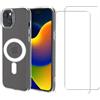 EVETANE Cover iPhone 15 Plus e 2 schermi di protezione - TPU - Trasparente - refurbished