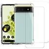 Evetane Cover Google Pixel 6 e 2 schermi di protezione - TPU - Trasparente - refurbished