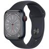 Apple Watch Series 8 (2022) GPS + Cellular 41 mm - Alluminio Mezzanotte - Cinturino Sport Nero - refurbished