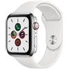 Apple Watch Series 5 (2019) GPS + Cellular 40 mm - Acciaio inossidabile Argento - Cinturino Sport Bianco, fair