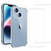 EVETANE Cover iPhone 14 e 2 schermi di protezione - TPU - Trasparente - refurbished