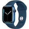 Apple Watch Series 7 (2021) GPS 41 mm - Alluminio Blu - Cinturino Sport Blu, excellent