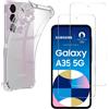 Phonillico Cover Galaxy A35 5G e 2 schermi di protezione - TPU - Trasparente, excellent
