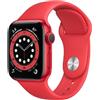 Apple Watch Series 6 (2020) GPS 40 mm - Alluminio Rosso - Cinturino Sport Rosso, fair