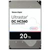 Western Digital Ultrastar DC HC560 disco rigido interno 20 TB 7200 Giri/min 512 MB 3.5" Serial ATA III [WUH722020BLE6L4]
