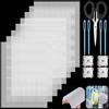 Realure 8 Fogli di Tela a Rete di Plastica Kit, Rete Canvas per Borse Uncinetto 30x20cm, Bianco Fori da 2,5mm, Fogli Rete Plastica, Accessori Rete per Borse Uncinetto, Borse Fai a Te, Ricamo