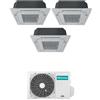 HISENSE CONDIZIONATORE CASSETTA A 4 VIE TRIAL SPLIT INVERTER GAS R32 9000+9000+12000 BTU 3AMW62U4RJC A++