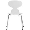 Fritz Hansen - Sedia impilabile Fourmi - Bianco - Compensato di frassino tinto - Designer Arne Jacobsen