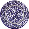 Armenian Ceramics Piatto Armeno in Ceramica Decorato Fiori Blu 21 Cm
