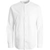 JACK & JONES JACK&JONES PLUS Jjelinen-Maglietta a Fascia LS SN Pls Camicia a Maniche Lunghe, Bianco, XXXXXL Uomo