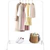 LANTUS Porta Abiti Appendiabiti da Terra Canne Stand Appendiabiti, Vestitore, Appendiabiti da Terra, Resistente, Metallico, con Supporto per Scarpe (40*110*150 cm-bianco)