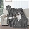 DUJUIKE Coperta Da Letto Impermeabile, Coperta Per Cani Impermeabile In Flanella, Adatta Per La Protezione Dei Mobili Del Divano Letto, Coperta Morbida Multifunzionale Double Face (102x152 cm, Grigia)