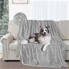 DUJUIKE Coperta Da Letto Impermeabile, Coperta Per Cani Impermeabile In Flanella, Coperta Di Protezione Per Mobili Per Divano Letto Morbida E Confortevole A Doppia Faccia (102x152 Cm, Grigio Chiaro)