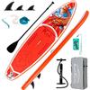 FunWater Gonfiabile Stand Up Paddle Board Paddleboard Con Accessori Paddleboard Zaino, Pompa A Mano, Guinzaglio, 3 Pinne Staccabili, Pagaia Galleggiante Regolabile