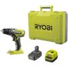 Ryobi Kit valigetta trapano avvitatore a percussione a batteria ryobi r18pd2-120b 18v 2ah e caricabatterie