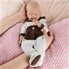 Vollence Bambola Neonata 46cm in Silicone, Non Bambola in Vinile, Occhi Chiusi realistica Reborn - Ragazza