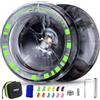 MAGICYOYO JoJo K3 Aurora-p 2 in 1 Finger Spin Trick JoJo per bambini | Yoyo professionale reattivo e non reattivo per esperti, con 12 corde JoJo e set di accessori JoJo