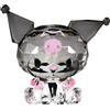 Enesco FACETS Sanrio Kuromi - Statuetta in miniatura seduta, 4,6 cm, multicolore