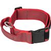 Julius-K9 Collare K9 serie Color & Grey con manico richiudibile, chiusura di sicurezza ed adesivi intercambiabili, 40 mm x 47-67 cm, rosso-grigio