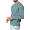 Amirante Antica Sartoria Napoletana Maglia uomo a maniche lunghe girocollo in cotone delavè turchese