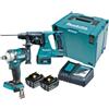 Makita DLX2372TJ 18V Li-Ion LXT 2 Pezzi Brushless Combo Kit completo di 2 x 5.0 Ah Batterie e Caricatore fornito in una custodia Makpac