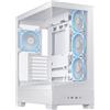 ASUS A31 PLUS TG ARGB WHITE Case ATX, Supporta Schede Madri con Connettori Nascosti, Radiatori da 360 mm e Schede Grafiche da 380 mm, 4 Ventole ARGB Preinstallate, Bianco